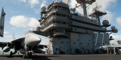 On board USS George HW Bush as she helps the RN back into the aircraft carrier game