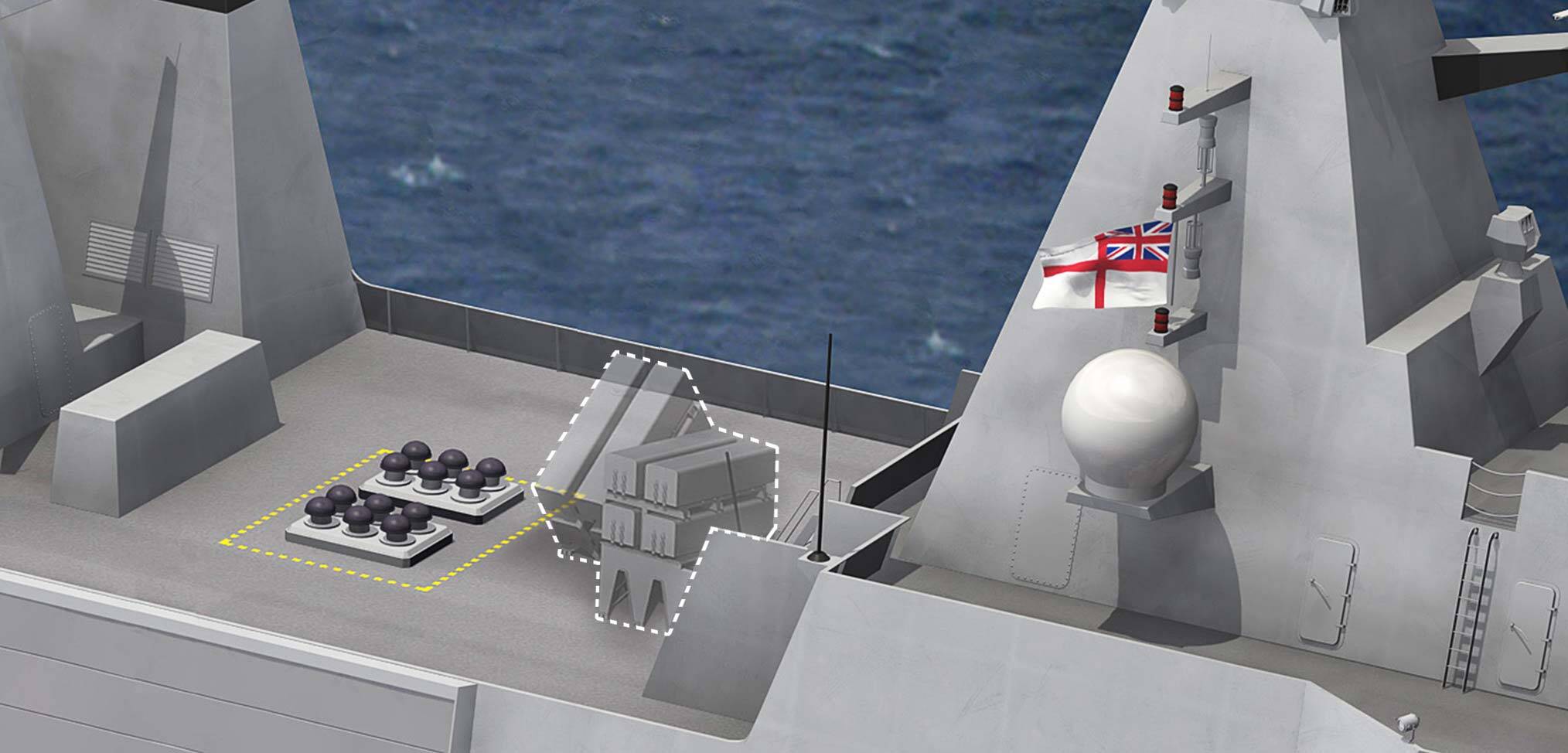 Royal Navy combatants – fitted for, but not with anti-ship missiles