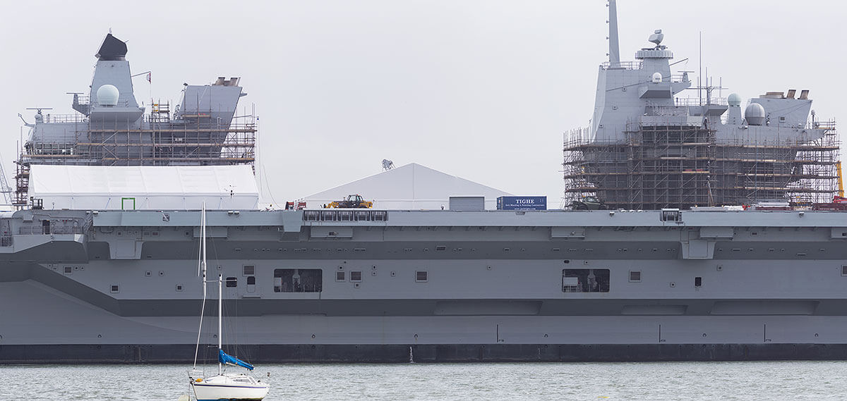 HMS Queen Elizabeth alongside in Portsmouth, March 2018