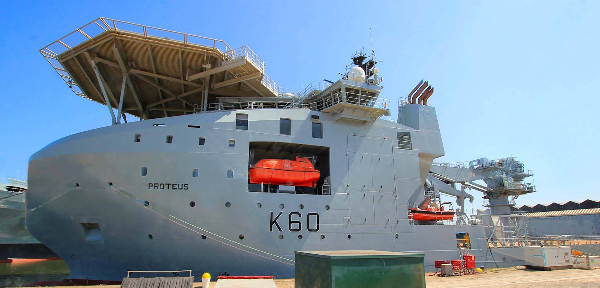In-service date for seabed surveillance vessel RFA Proteus slips from summer to autumn